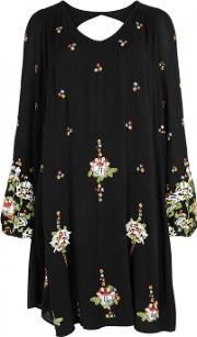 Oxford Black Embroidered Dress Size M