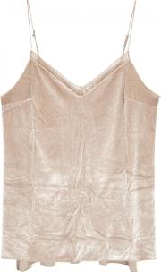 Pale Pink Tulle And Velvet Tank 