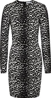 Leopard Jacquard Stretch Knit Dress