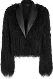 Black Shearling Jacket Size 8