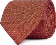 Burnt Orange Silk Jacquard Tie