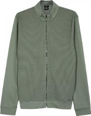Skiles 02 Sage Textured Cotton Sweatshirt Size L