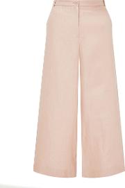 Linen Hb Wide Crop Trouser