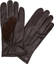 J.lindeberg Milo Dark Brown Leather Gloves 