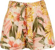 Jaklynn Printed Linen Shorts