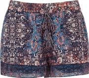 Lindee Printed Silk Shorts Size S