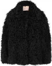 Black Shearling Cape Size One Size