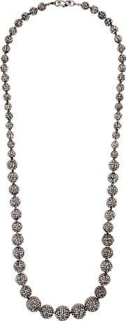 Black Crystal Embellished Beaded Necklace