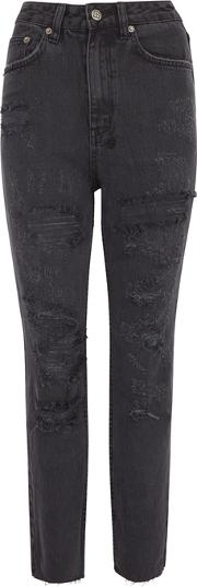 Chlo Black Distressed Cropped Jeans