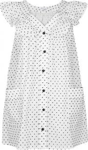 Majorca Polka Dot Cotton Mini Dress Size S
