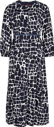 Zannata Navy Giraffe Print Dress