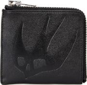 Black Embossed Leather Coin Purse