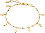 18ct Gold Vermeil Leaf Bracelet
