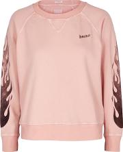 Square Crew Burnout Pink Sweatshirt