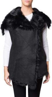 Norica Shearling Gilet Leather Back