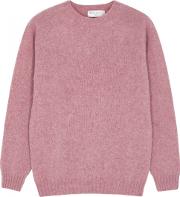 Shetland Pink Wool Jumper Size M