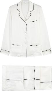 Coco Off White Silk Pyjamas Size 2