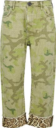 Bandits Camouflage Print Straight Leg Jeans