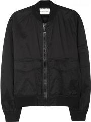 Black Nylon Bomber Jacket Size M