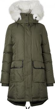 Grace Army Green Fur Trimmed Parka 
