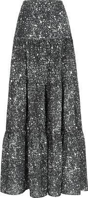 Coquillage Paint Effect Maxi Skirt