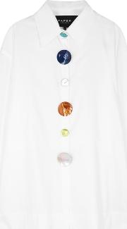 Madonna Button Embellished Poplin Shirt