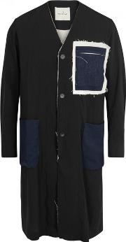 Black Frayed Crepe Jacket Size 36
