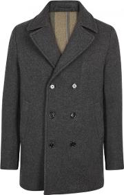 Private White V.c. Grey Wool And Cashmere Blend Coat 