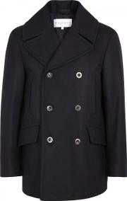 Private White V.c. Manchester Double Breasted Wool Peacoat Size 5