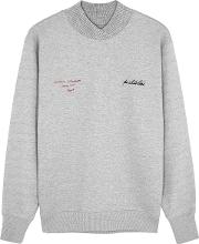 Grey Logo Cotton Blend Sweatshirt