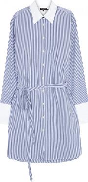 Essex Cotton And Silk Blend Shirt Dress Size S