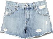 Rag & Bone jean Light Blue Distressed Denim Shorts Size W25 