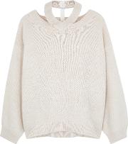 Stone Cut Out Knitted Jumper