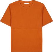 Sams E & Sams E Eskild Burnt Orange Cotton T Shirt