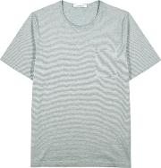 Sams E & Sams E Finn Striped Cotton T Shirt
