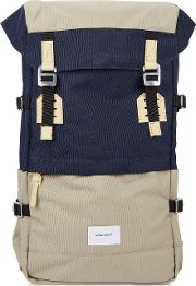 Harald Navy And Stone Canvas Backpack