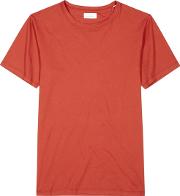 Brandon Burnt Orange Pima Cotton T Shirt