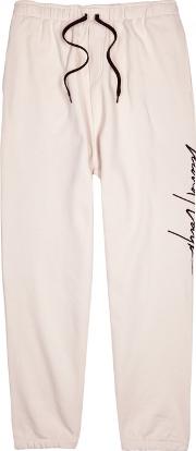 Light Pink Embroidered Jersey Jogging Trousers 