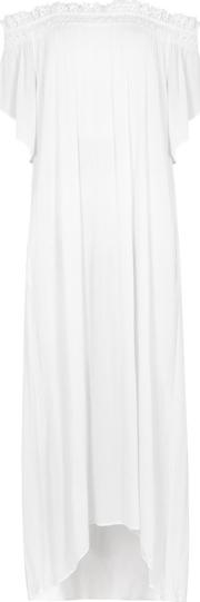 White Off The Shoulder Maxi Dress
