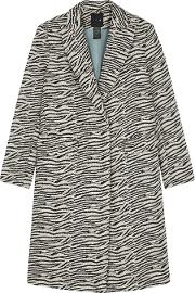 Zebra Jacquard Cotton Blend Coat