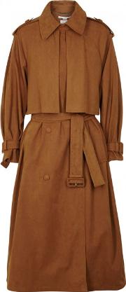 Cecile Faux Suede Trench Coat Size 8