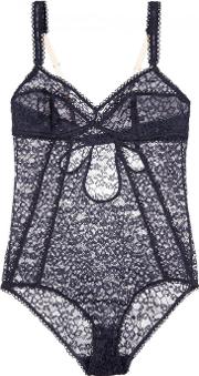 Lola Adoring Navy Lace Bodysuit 