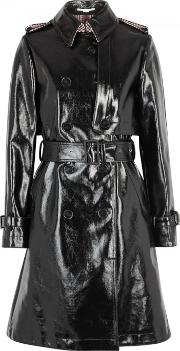 Michaela Black Belted Trench Coat 