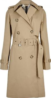 Stone Cotton Trench Coat Size 10
