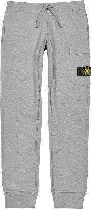 Grey Melange Cotton Sweatpants