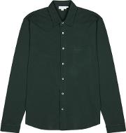 Dark Green Pique Cotton Polo Shirt