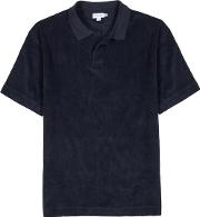 Navy Terrycloth Polo Shirt