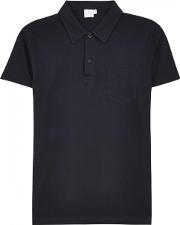 Riviera Navy Cotton Mesh Polo Shirt Size L