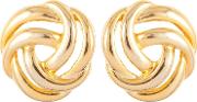 1980s Vintage Gold Stylised Knot Earrings