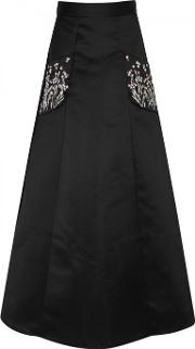 Glen Embellished Satin Skirt Size 10
